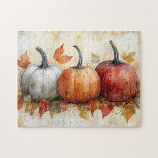 Herbstpumpen mit Blätter Puzzle