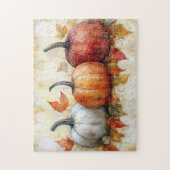 Herbstpumpen mit Blätter Puzzle (Vertikal)