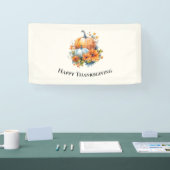 Herbstpumpen mit Blume Erntedank Banner (Messe)