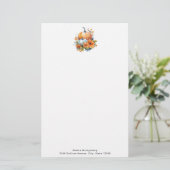 Herbstpumpen mit Blume und Folies Briefpapier (Stehend Vorderseite)
