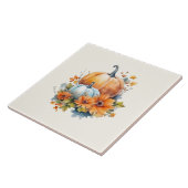 Herbstpumpen mit Blume und Folies Fliese (Seite)
