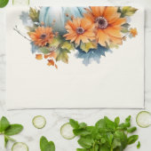 Herbstpumpen mit Blume und Folies Geschirrtuch (Gefaltet)