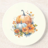 Herbstpumpen mit Blume und Folies Getränkeuntersetzer (Vorne)