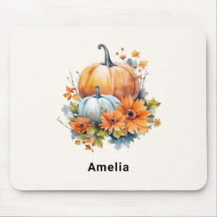 Herbstpumpen mit Blume und Folies Mousepad
