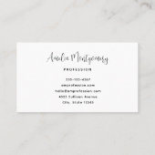 Herbstpumpen mit Blume und Folies Visitenkarte (Rückseite)