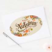 Herbstpumpen Ovaler Aufkleber (Umschlag)