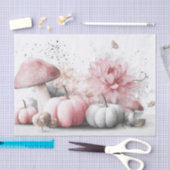 Herbstpumpen, Pilze und Blume fallen Entfallen Seidenpapier (Handwerk)