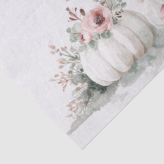 Herbstpumpen, Pilze und Blume fallen Entfallen Seidenpapier (Ausschnitt)