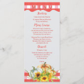 Herbstpumpen Sonnenblumen Hochzeitsempfehlung Aben Menükarte (Vorderseite)