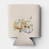 Herbstpumpen Sonnenblumen und Baumwolle Blume Dosenkühler (Rückseite)