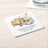 Herbstpumpen Sonnenblumen und Baumwolle Blume Rechteckiger Pappuntersetzer (angewinkelt)