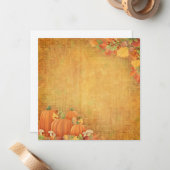 Herbstpumpen und Blattbildern Mitteilungskarte (Vorderseite/Rückseite Beispiel)