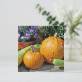 Herbstpumpen und Blume (Stehend Vorderseite)