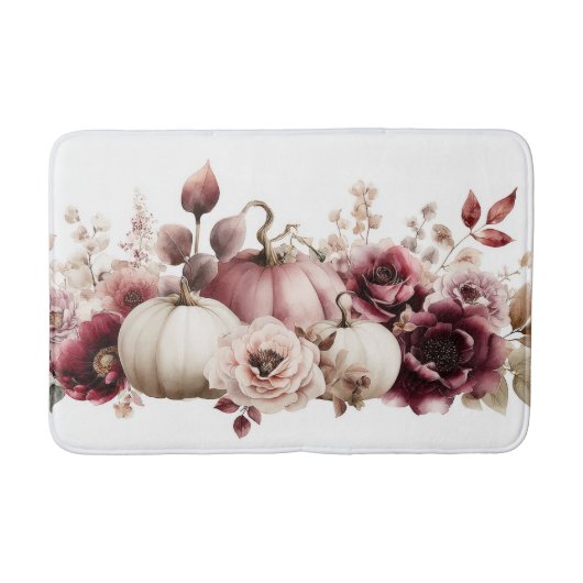 Herbstpumpen und Blume Badematte (Vorderseite)