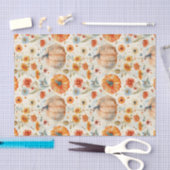 Herbstpumpen und Blume fallen Seidenpapier (Handwerk)
