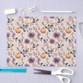 Herbstpumpen und Blume fallen Seidenpapier (Handwerk)
