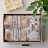 Herbstpumpen und Blume fallen Seidenpapier (Geschenk)