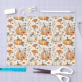 Herbstpumpen und Blume fallen Seidenpapier (Handwerk)