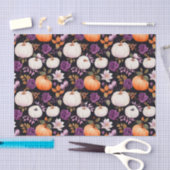 Herbstpumpen und Blume fallen Seidenpapier (Handwerk)