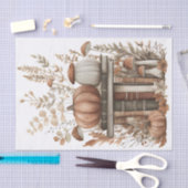 Herbstpumpen und Blume fallen Seidenpapier (Handwerk)