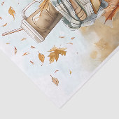 Herbstpumpen und Blume fallen Seidenpapier (Ausschnitt)