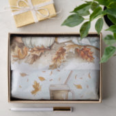 Herbstpumpen und Blume fallen Seidenpapier (Geschenk)