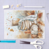 Herbstpumpen und Blume fallen Seidenpapier (Handwerk)