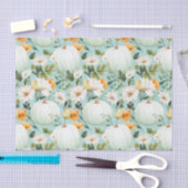 Herbstpumpen und Blume fallen Seidenpapier (Handwerk)