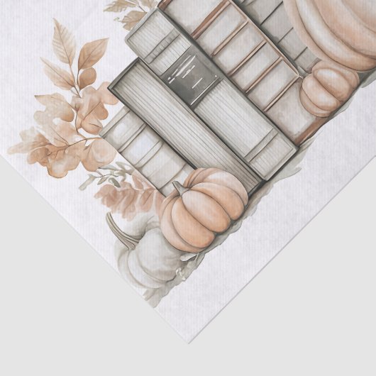 Herbstpumpen und Blume fallen Seidenpapier (Ausschnitt)