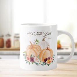 Herbstpumpen und Blume Jumbo-Tasse