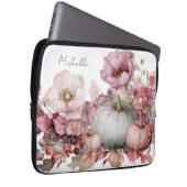Herbstpumpen und Blume Laptopschutzhülle (Vorne Rechts)