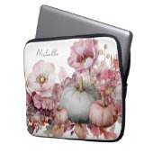 Herbstpumpen und Blume Laptopschutzhülle (Vorderseite Links)