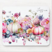Herbstpumpen und Blume Mousepad (Vorne)