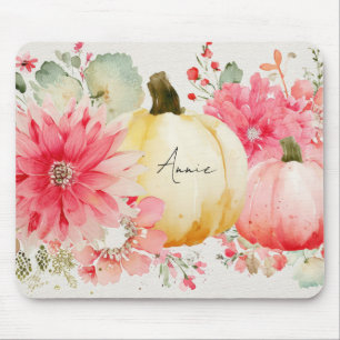 Herbstpumpen und Blume Mousepad