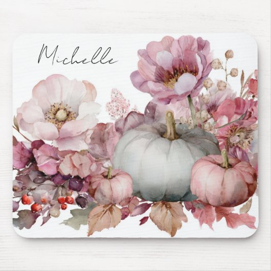 Herbstpumpen und Blume Mousepad (Vorne)