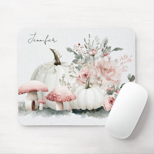 Herbstpumpen und Blume Mousepad (Mit Mouse)