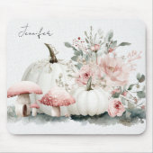 Herbstpumpen und Blume Mousepad (Vorne)
