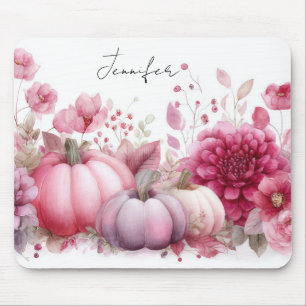 Herbstpumpen und Blume Mousepad