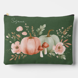 Herbstpumpen und Blume Zubehörtasche