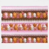 Herbstpumpen und Blumenspitzen Nahtloses Muster (2 Fleecedecke (Vorderseite (Horizontal))