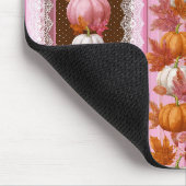 Herbstpumpen und Blumenspitzen Nahtloses Muster (2 Mousepad (Ecke)