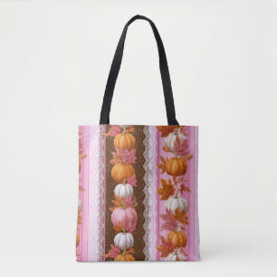 Herbstpumpen und Blumenspitzen Nahtloses Muster (2 Tasche