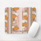 Herbstpumpen und Blumenspitzen Nahtloses Muster Mousepad (Mit Mouse)