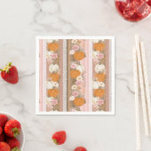 Herbstpumpen und Blumenspitzen Nahtloses Muster Serviette (Beispiel)