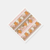 Herbstpumpen und Blumenspitzen Nahtloses Muster Serviette (Ecke)