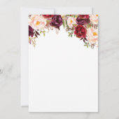 Herbstpumpen- und Burgundy-Babydusche Einladung (Rückseite)