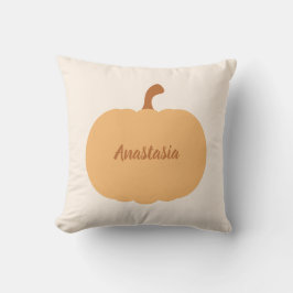Herbstpumpen und Leaf Pastel Individuelle Name Kissen