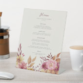 Herbstpumpen und Wildblumen-Fall-Menü Sockelschild (In SItu)