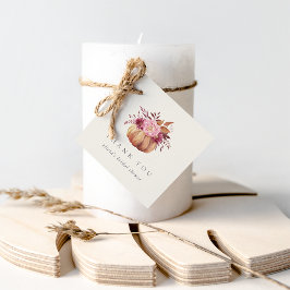 Herbstpumpen und Wildblumen Herbst Brautparty Geschenkanhänger