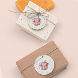 Herbstpumpen und Wildblumen Herbst Brautparty Geschenkanhänger